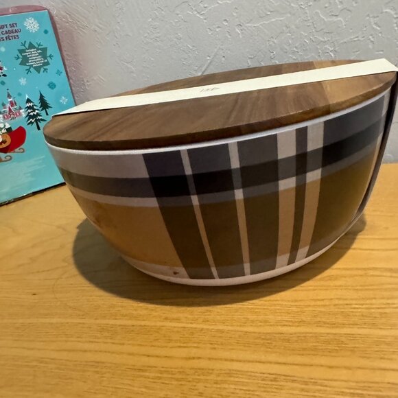 Hearth & Hand™ with Magnolia Plaid Stripe Bamboo Melamine Picnic Set NWT - Picture 6 of 6